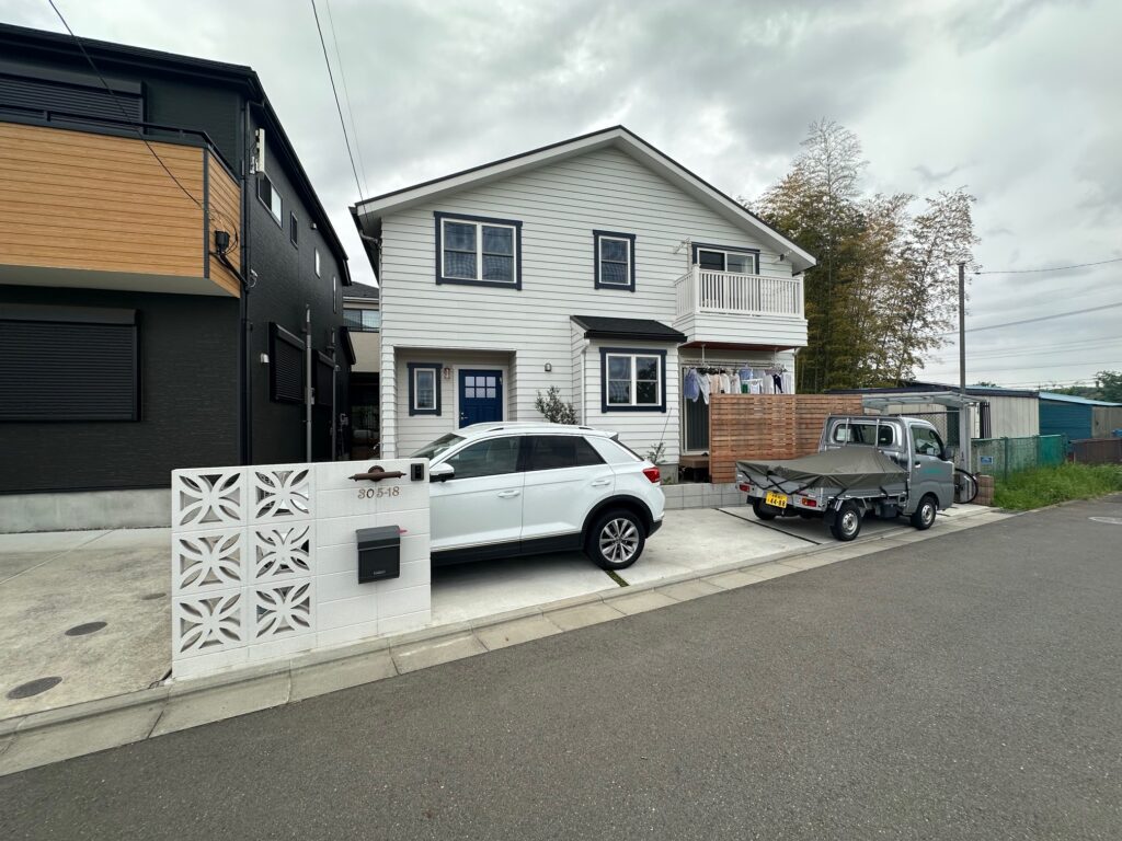 横浜市青葉区で建築したアメリカンハウスの外観